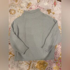 fab'rik Light Gray Turtleneck Sweater
